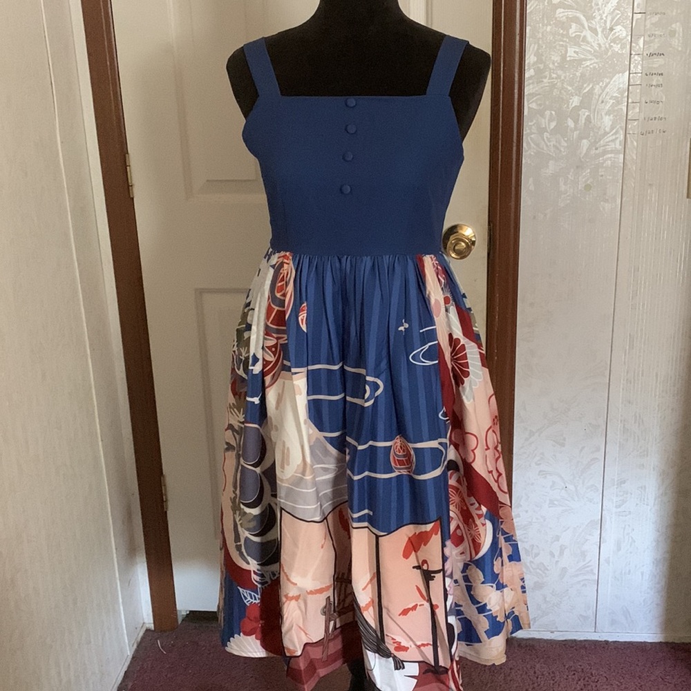 NWT Magic Tea Party’s White Crane Gratitude Lolita JSK with KC, Belt, and Clip